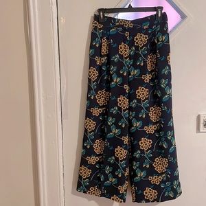 Jcrew ankle wide leg printed pants.